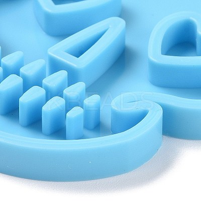 DIY Skull with Heart Pendant Silicone Statue Molds DIY-D060-44-1