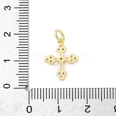Brass Micro Pave Cubic Zirconia Pendants KK-S510-33G-02-1