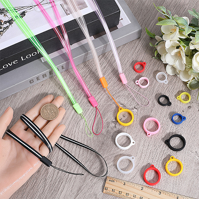 5Pcs 5 Colors Rubber Lanyard Straps DIY-GF0008-39C-1