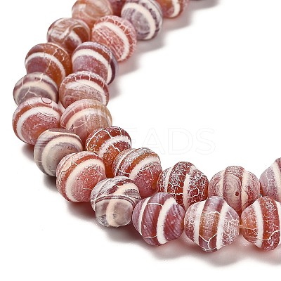 Dyed Natural Weathered Agate Beads Strands G-G203-04-1