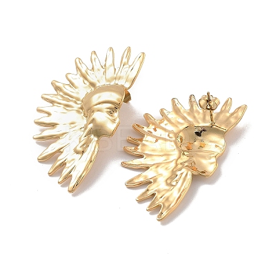Ion Plating(IP) 304 Stainless Steel Stud Earrings EJEW-K281-18G-1