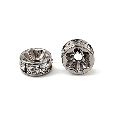 Brass Rhinestone Spacer Beads RB-A014-Z8mm-01B-NF-1