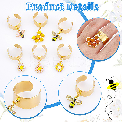 304 Stainless Steel Open Cuff Rings RJEW-UN00015-1