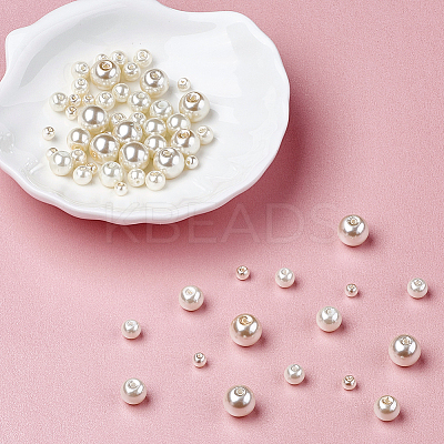 Glass Pearl Beads Strands Sets HY-TA0001-B-02-1