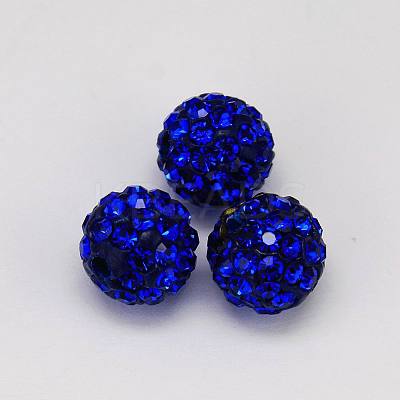 Polymer Clay Rhinestone Beads RB-H258-HD10mm-206-1