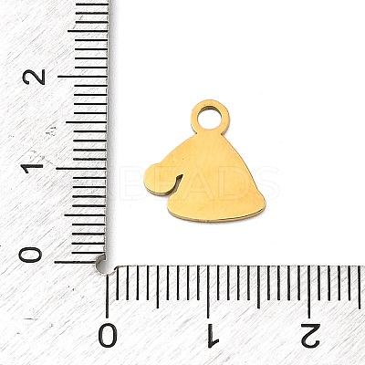 Christmas 304 Stainless Steel Enamel Charms STAS-I356-02G-05-1