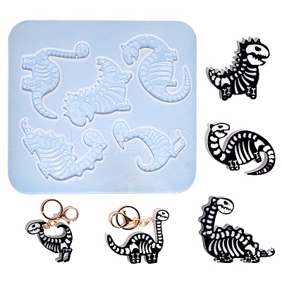 Dinosaur Skeleton DIY Silicone Pendant Molds LS-SIMO-H012-01B-1