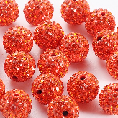 Grade A Rhinestone Pave Disco Ball Beads RB-Q102-4-1