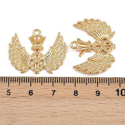 Brass Micro Pave Cubic Zirconia Pendants KK-F910-11G-1