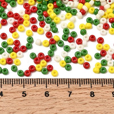 4 Colors 8/0 Christmas MIYUKI Round Rocailles Seed Beads SEED-X0058-15-1
