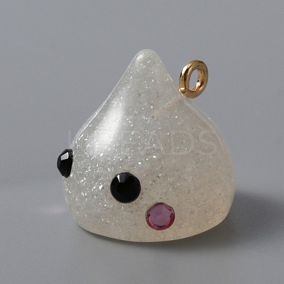Resin Pendants RESI-WH0026-20D-1