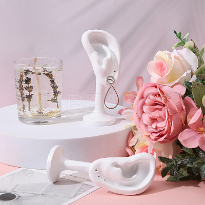 2Pcs Resin Imitation Ear Jewelry Display Stands ODIS-FG0001-89A-1