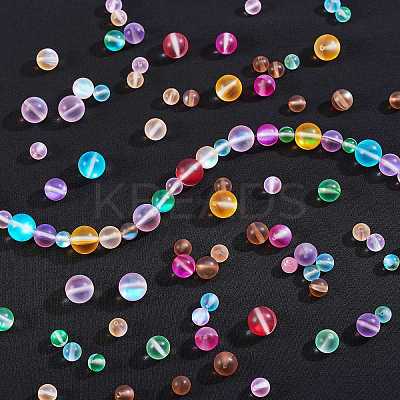 Synthetic Moonstone Beads Strands G-SZ0001-81F-1