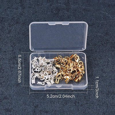 Rack Plating Brass Lobster Claw Clasps with Clip Ends KK-PH0035-34-WH-1