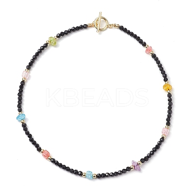 Synthetic Crackle Quartz Beaded Necklaces for Women NJEW-JN04801-1