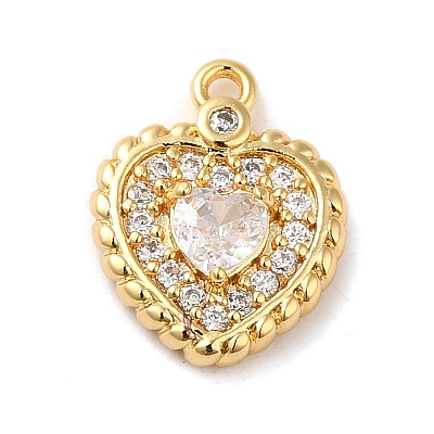 Brass Micro Pave Cubic Zirconia Pendants LS-KK-E082-04G-1