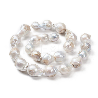 Natural Baroque Pearl Keshi Pearl Beads Strands PEAR-K004-20-1