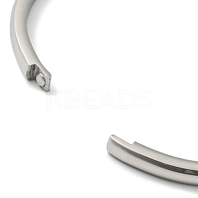 Non-Tarnish 304 Stainless Steel Smooth Hinged Bangles LS-BJEW-Q772-01P-1
