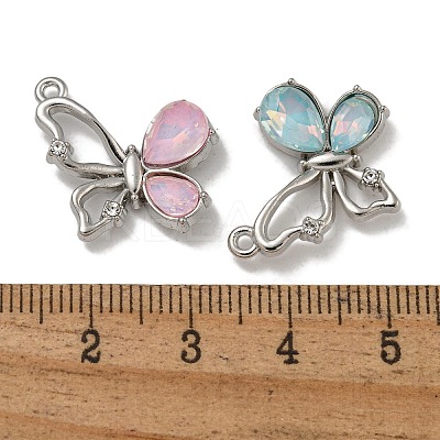 Rack Plating Alloy Rhinestone Pendants PALLOY-F312-16P-1