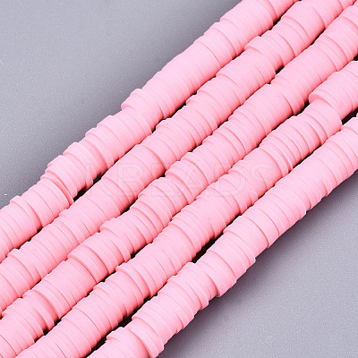 Handmade Polymer Clay Beads Strands CLAY-R089-6mm-069-1