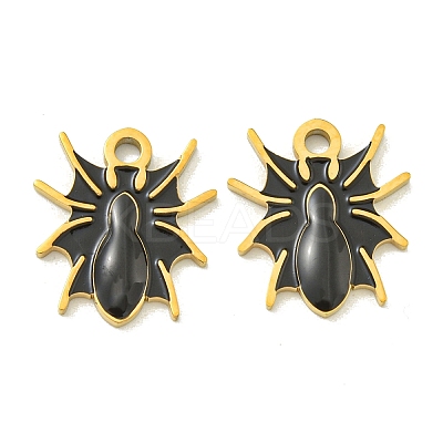 Halloween Theme Ion Plating(IP) 304 Stainless Steel Enamel Pendants STAS-M011-02C-1