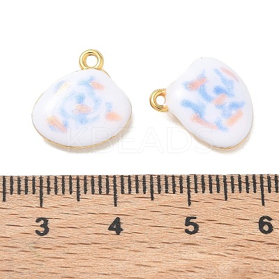 304 Stainless Steel Enamel & Glitter Powder Pendants STAS-Q119-04G-03-1
