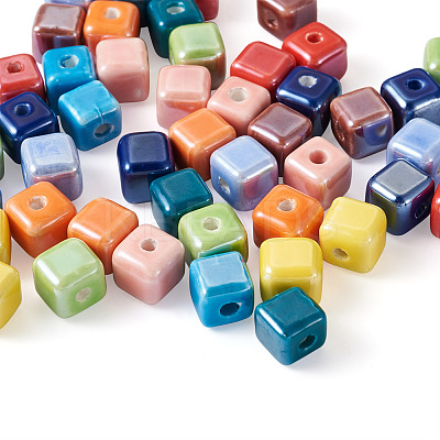 50Pcs 10 Style Handmade Porcelain Bead Strand PORC-FW0001-03-1