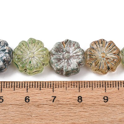 Painted Glass Beads Strands GLAA-B037-12A-12A-1