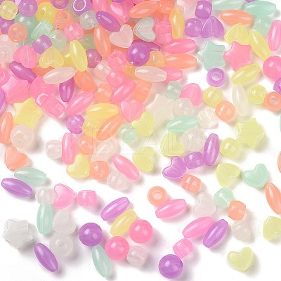 Luminous Transparent Acrylic Beads LACR-Q001-02-1