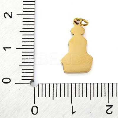 Christmas Theme Ion Plating(IP) 304 Stainless Steel Enamel Pendants STAS-Z104-01G-06-1