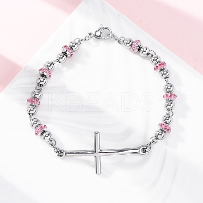 201 Stainless Steel Link Chain Bracelets BJEW-A032-02P-01-1