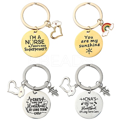 304 Stainless Steel & Alloy Keychain KEYC-YW00096-01-1