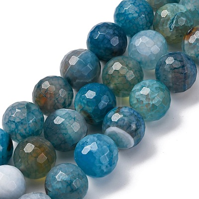 Natural Dragon Veins Agate(Dyed & Heated) Beads Strands G-K390-A15-01-1