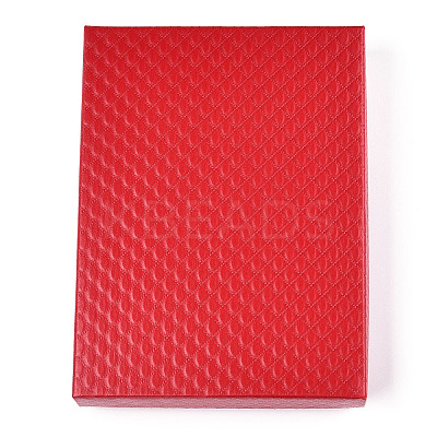 Rhombus Textured Cardboard Jewelry Boxes LS-CBOX-T006-01D-1