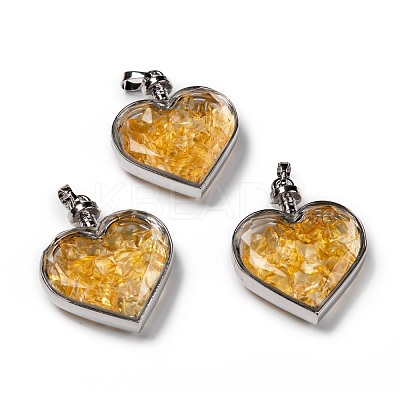 Glass Bottle Pendants G-Z010-02G-1
