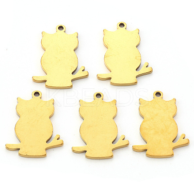 PVD Vacuum Plating 201 Stainless Steel Pendants LS-STAS-N092-35B-G-1