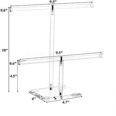 2 T Bar Acrylic Jewelry Display Rack PW-WG21989-01-1
