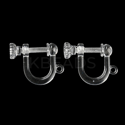 Resin Clip-on Earring Findings X1-FIND-H046-04-1
