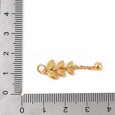 925 Sterling Silver Wheat Tassel Pendants STER-D288-02G-1