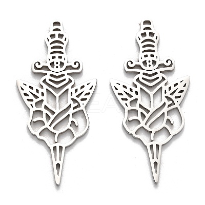 Non-Tarnish 304 Stainless Steel Pendants STAS-B054-04P-1