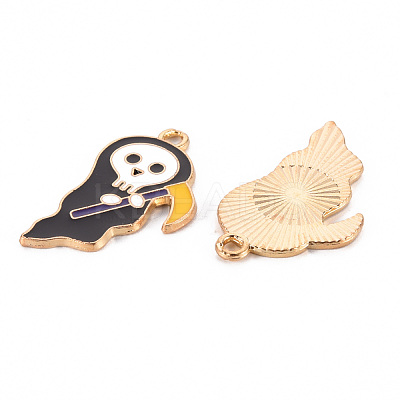 Eco-Friendly Alloy Enamel Pendants X-ENAM-T011-68-NR-1