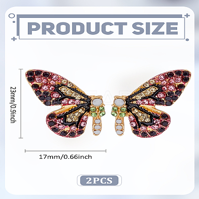 1Pair Alloy Rhinestone Stud Earrings for Women EJEW-LP0003-77B-1