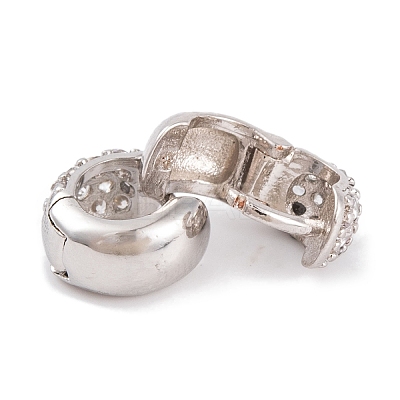 Rack Plating Brass Cubic Zirconia Earrings EJEW-S219-12P-04-1