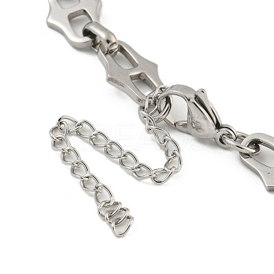 Non-Tarnish 304 Stainless Steel Link Chains Bracelets for Men & Women BJEW-D042-12P-1