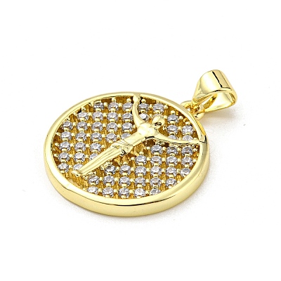 Brass with Cubic Zirconia Pendants FIND-Z023-09C-01-1