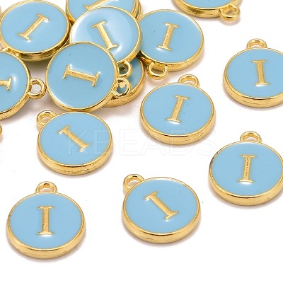 Golden Plated Alloy Enamel Charms ENAM-S118-04I-1
