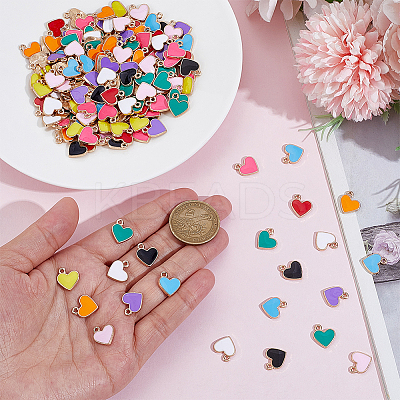 200Pcs Alloy Enamel Charms ENAM-WR0001-21-1