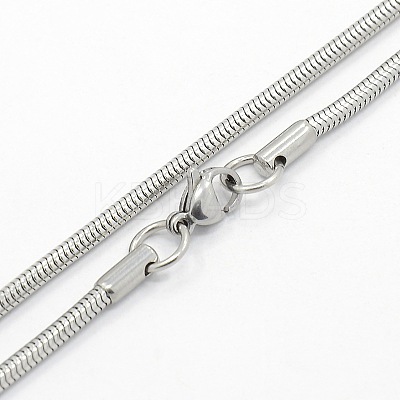 Tarnish Resistant Men's 304 Stainless Steel Snake Chain Necklaces STAS-O037-74P-1