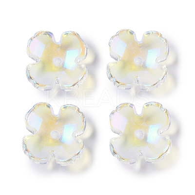 50Pcs Baking Paint Glass Bead Caps GLAA-FP0001-21-1