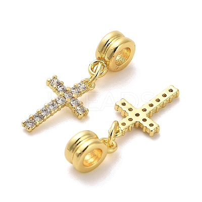 Rack Plating Brass Micro Pave Cubic Zirconia Charms X-KK-S398-08A-1